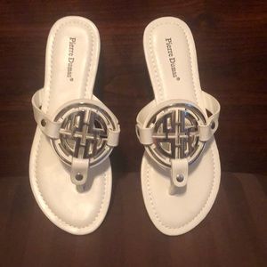 Pierre Dumas White Sandals Sz.6